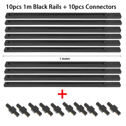 1M Skensats Spotlight 0,5M LED-skenor Raka/L-formade kontakter för skenskena Spotlight Skenbelysning Hem 10 best sales LED-skena - №1