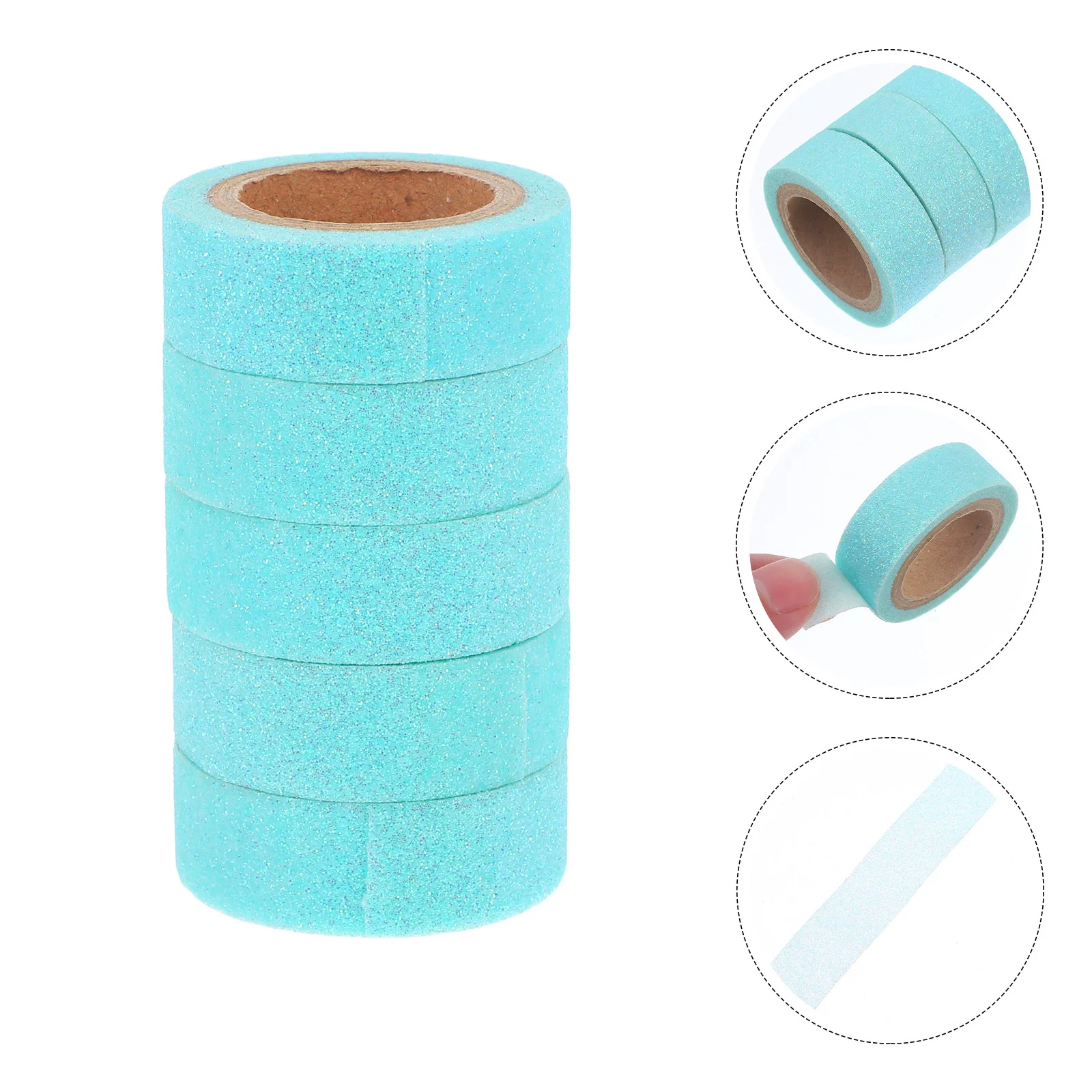 

Colored Tape Pocket Glitter for Crafts Blackboard Sky-blue Whisper Paper Washi-tape