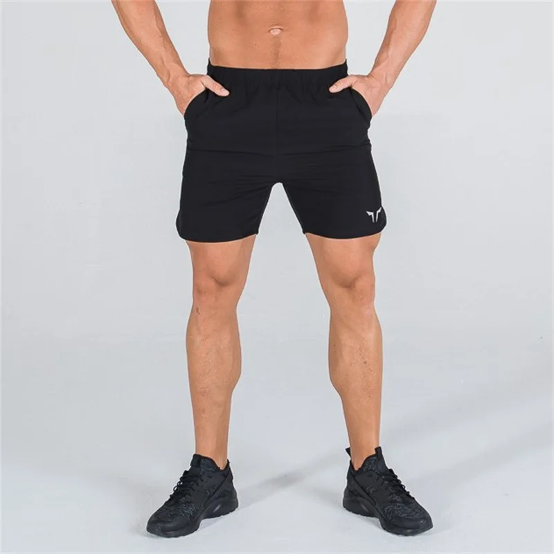 Masculino Respirável 2 em 1 Double-Deck Calções de Fitness, Secagem Rápida, Tecido Sportswear, Jogger, Praia, Ginásio, Treino, Masculino, Novo, 2024