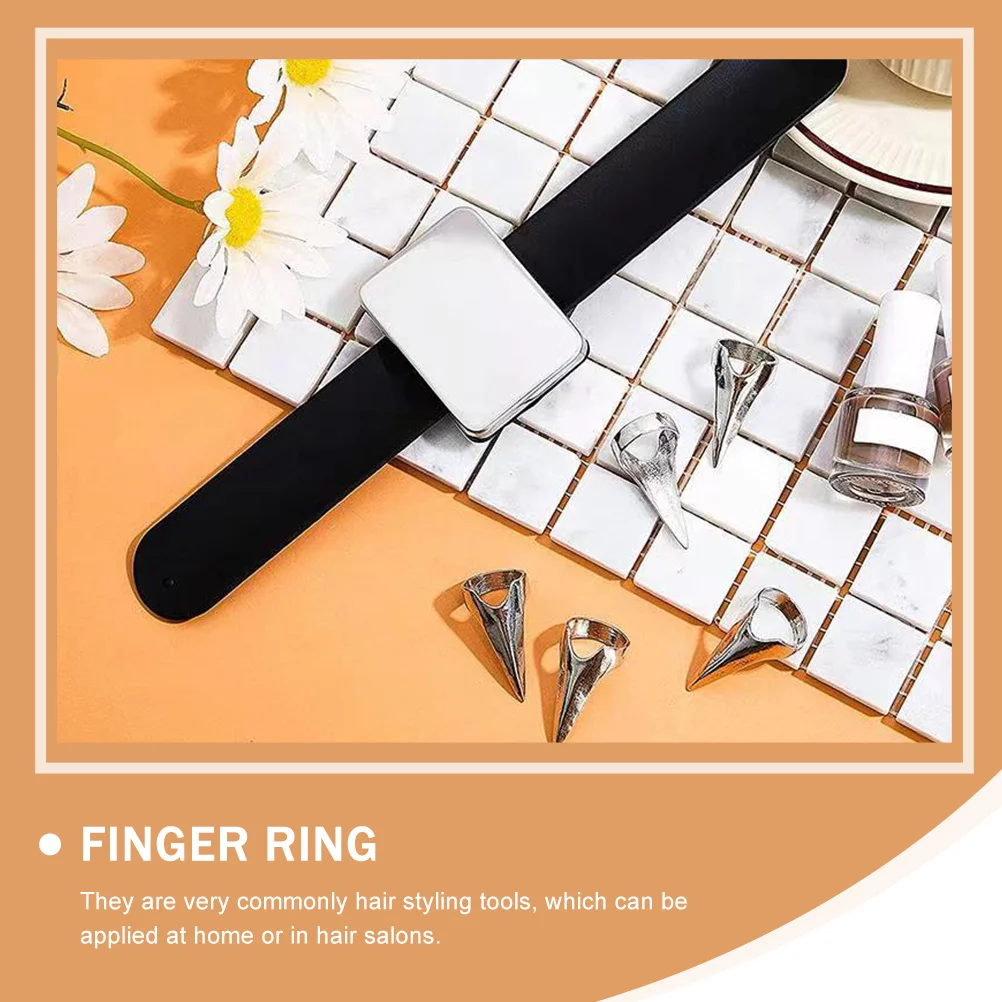 Hair Braiding Tool Nail Finger Rings Magnetic Wrist Pin Parting Salon Supply Stitch for Weaving Metal