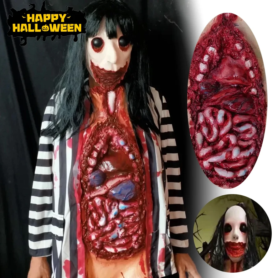 

Haunted Hospital Organ Kit Latex Intestines Colon Lungs Realistic Bloody Guts Escape Room Props Gore Display Trauma Set