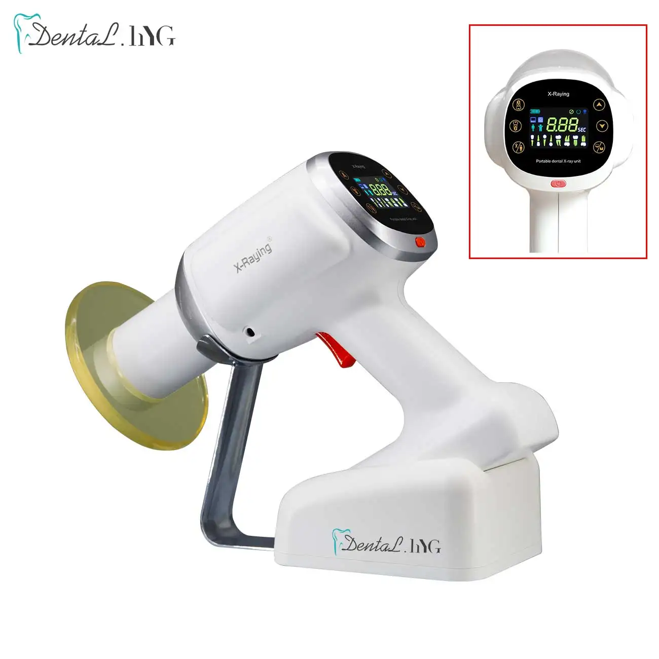 Portable Dental X-ray Machine High Frequency X Ray Unit Compatible with Digital Sensor X-ray Film Lab Equipment Dentistry