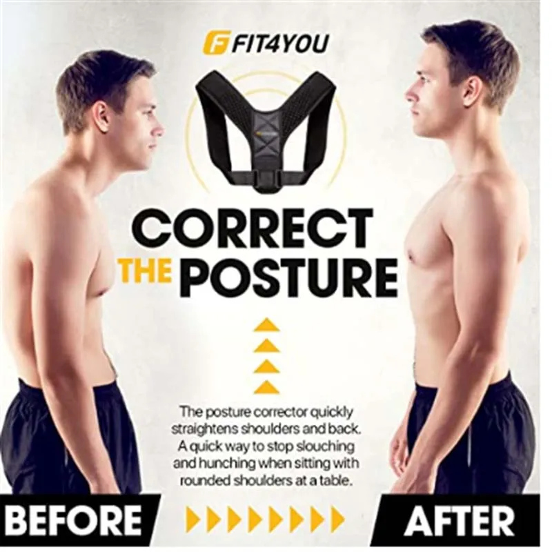 Posture Corrector Adjustable Back Posture Correction Belt Hunchback Prevention Correction of Sitting Breathable Body Shaping