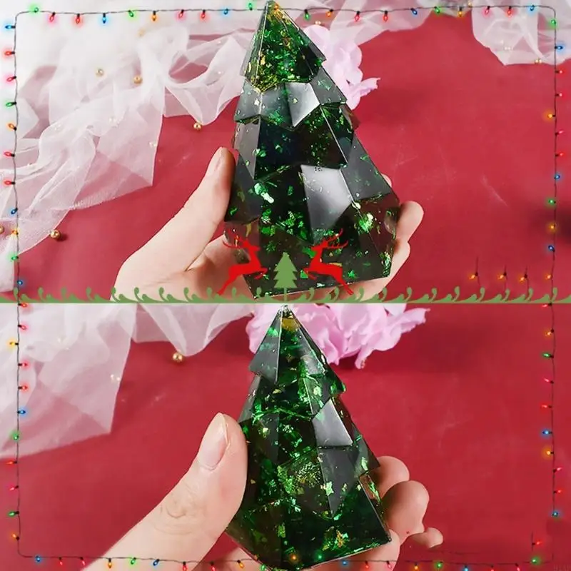 91AF Christmas Tree Molds 3D DIY Silicone Gypsum Ornament Mold Scented