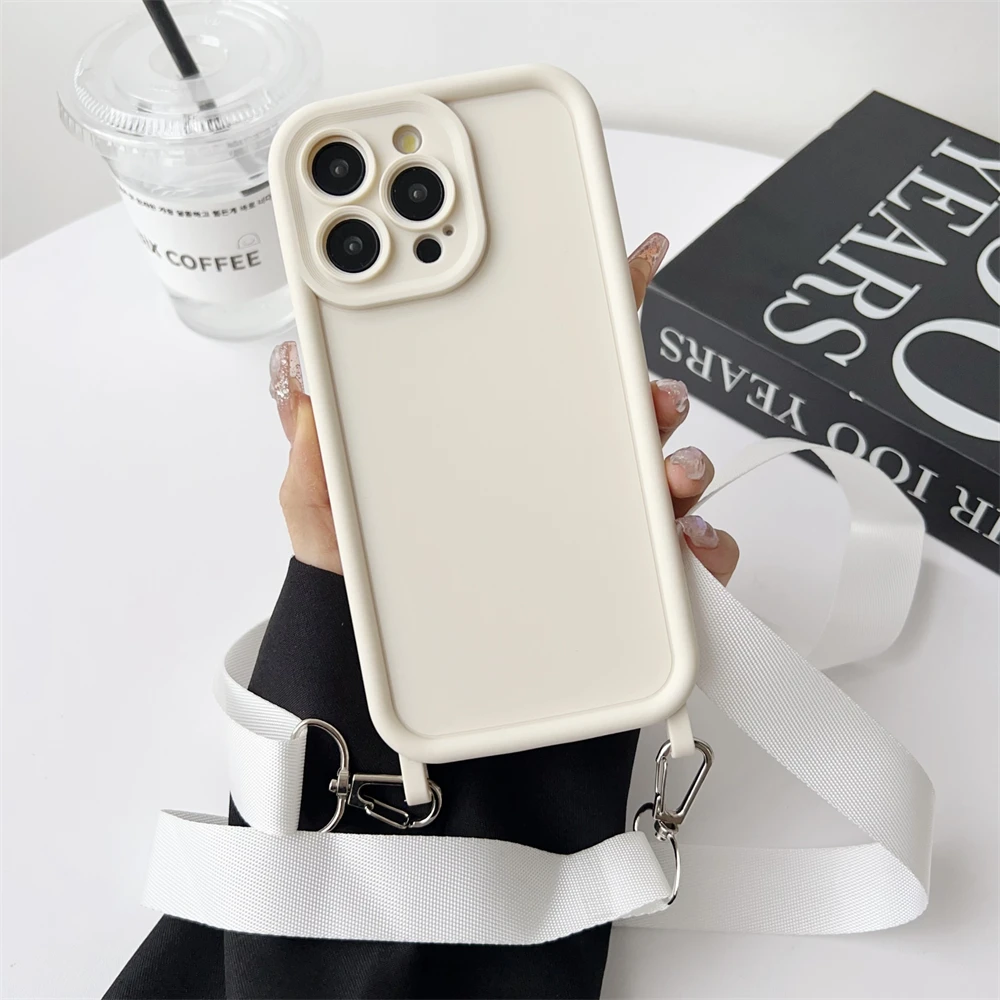 Umhängekordel-Halskettenhülle für iPhone 18 17 16 14 11 12 13 15 Pro Max Plus XS XR Stoßfeste Weiche Silikonhülle – Detail 16