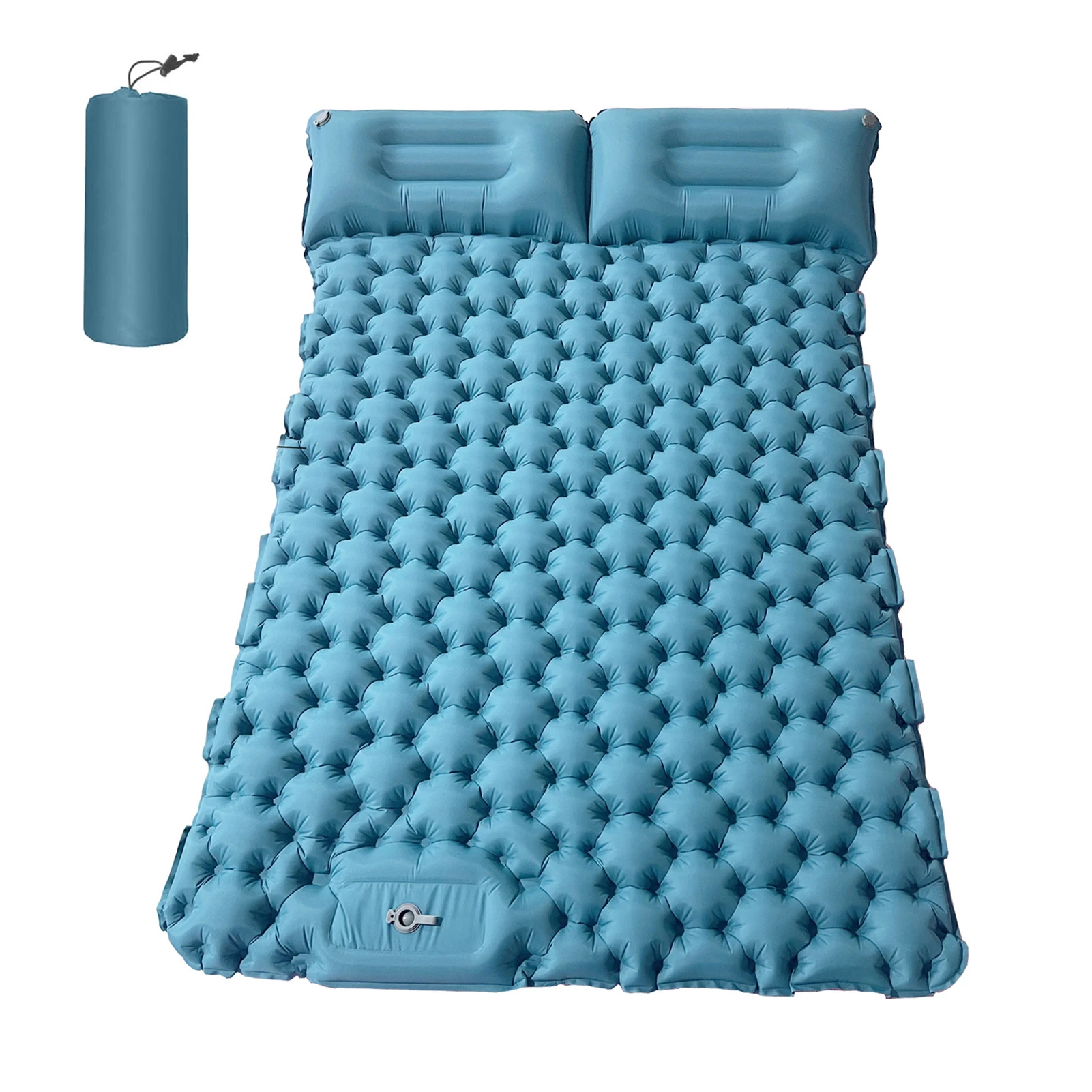 2-Personen-Campingmatte mit Luftkissen, tragbare Luftmatratze, wasserdichte Isomatte für