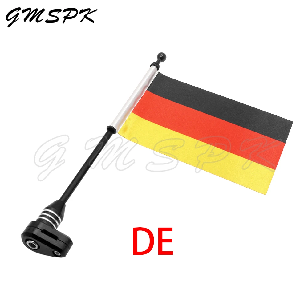Motorcycle Black Flagpole Decorative Flag Rear Side Luggage Rack Flag Pole Fit for Honda Goldwing GL1800 GL1500 GL1200 2001-2011