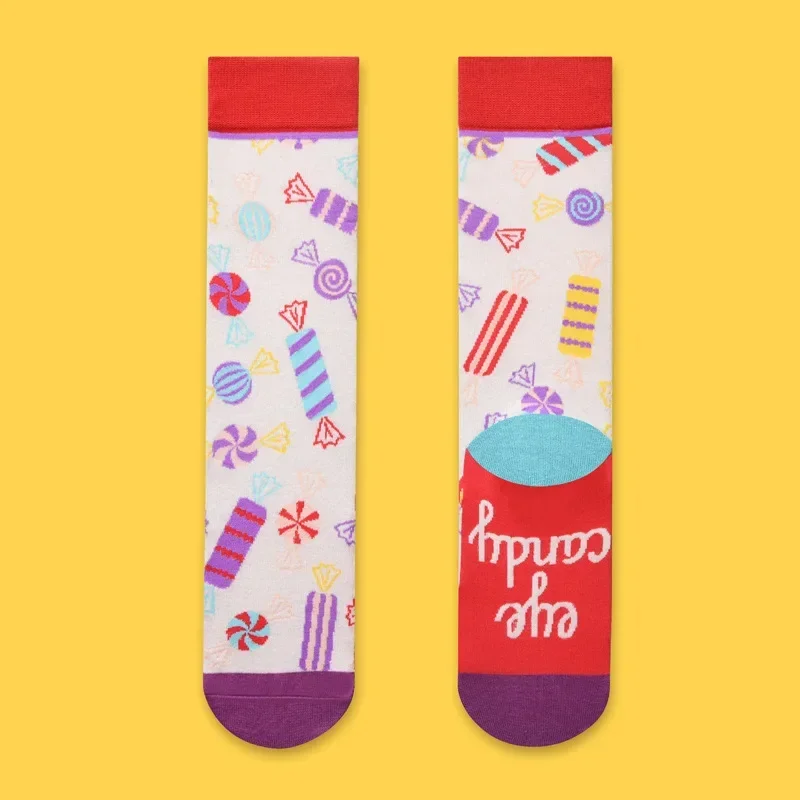 Fashion Colorful Spring Autumn Stocking Women's Socks Plant Hedgehog Slothsi Cotton Socks Personality Straight Trendy Socks