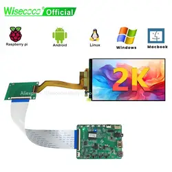 Wisecoco 5.5 Inch 2k IPS TFT LCD Screen 2560x1440 Landscape Driver Board Support Raspberry Pi PS4/5 Game Console TV Box PC