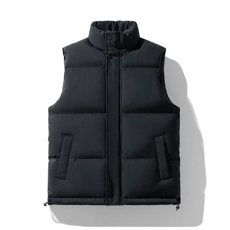 

Winter Autumn New Arrival Solid Color Down Cotton Vest Thickened Warm Unisex Casual No Sleeve Jacket Outerwear