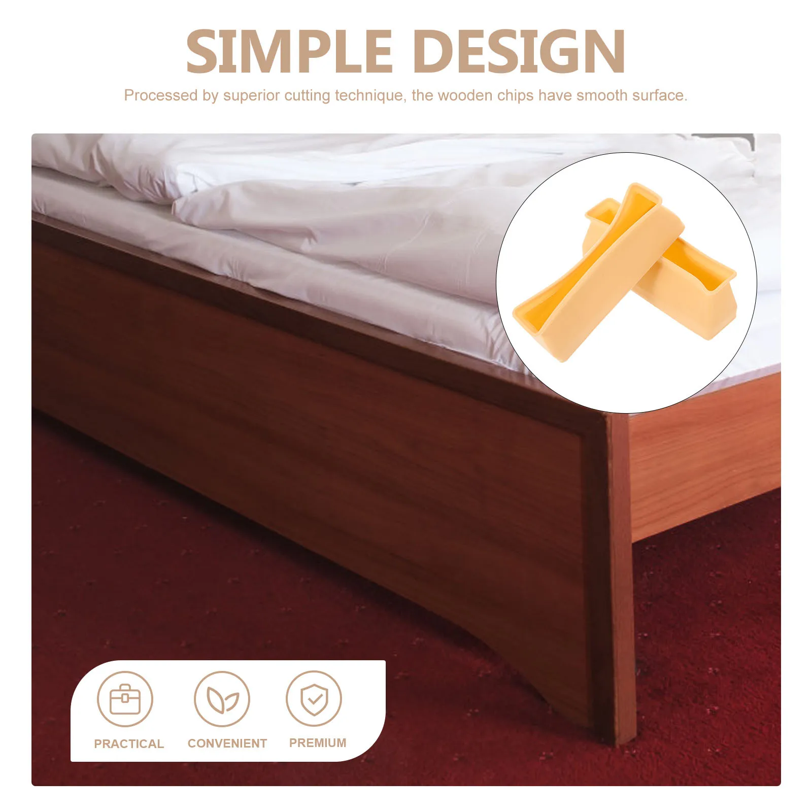 

4Pcs Bed Legs Protectors Antislip Silicone Pads Nonslip Furniture Feet Caps Floor Protection Bed Stopper Silicone Pad