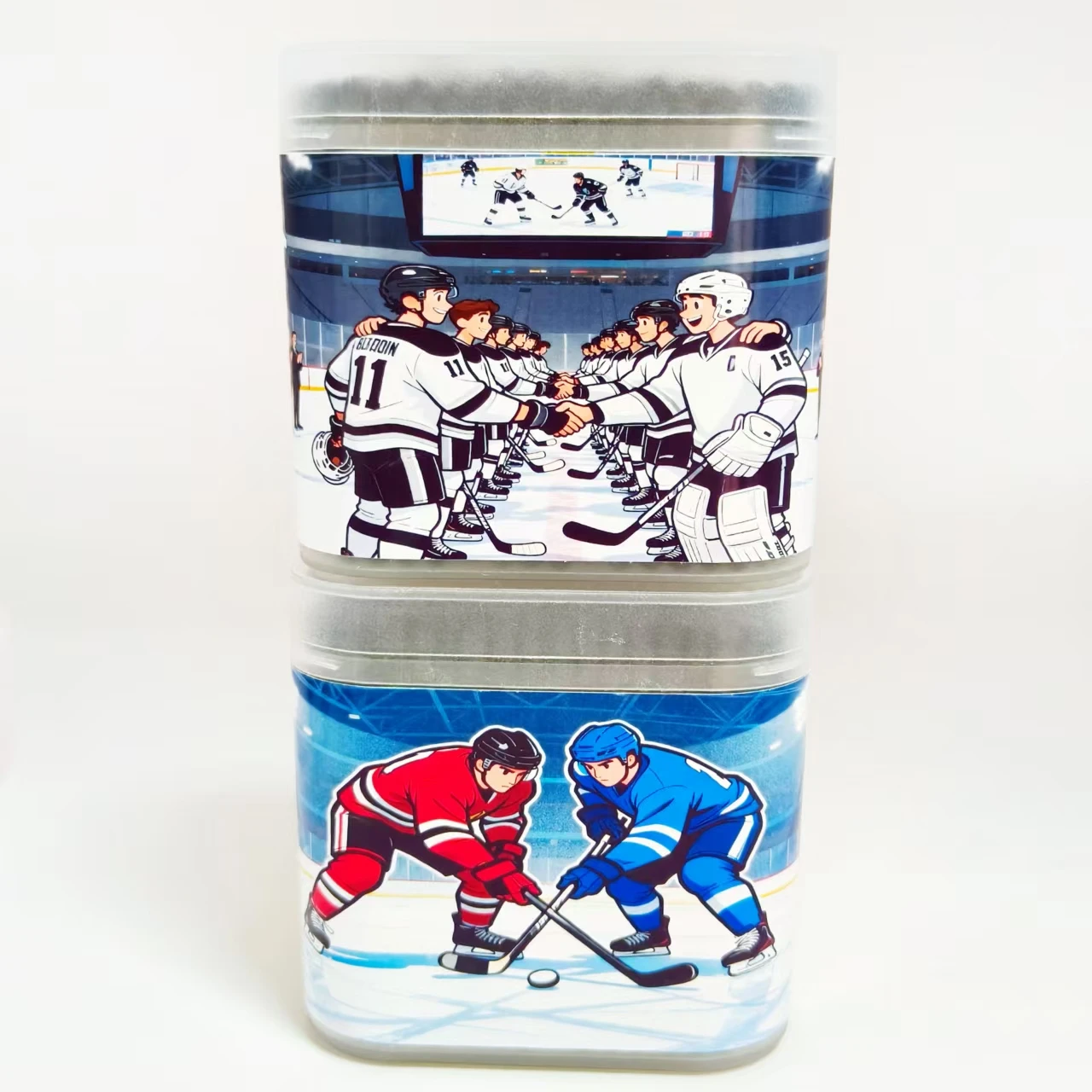 400개/800개 아이스하키 테마 면봉 검정색 양면 선물용 면봉