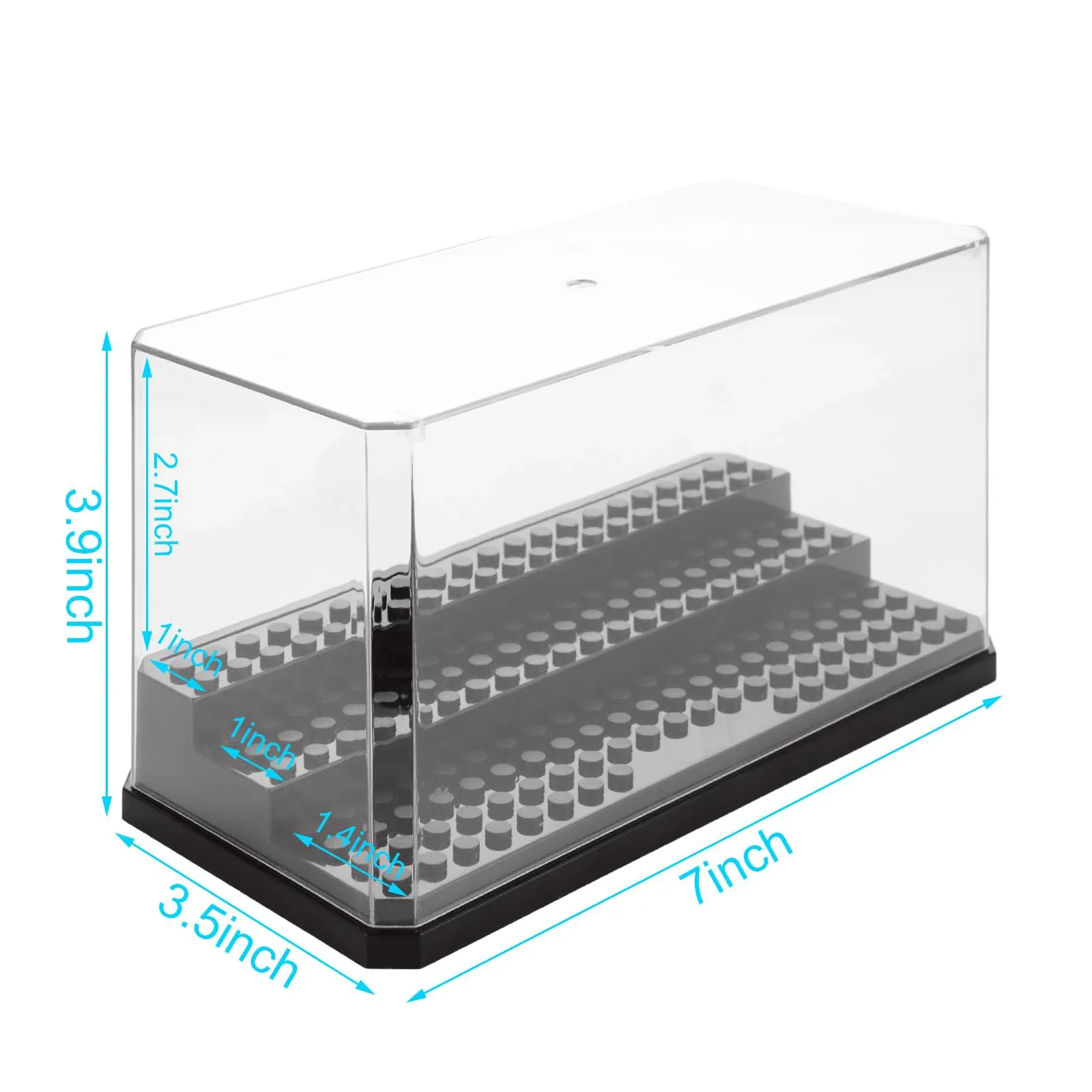 Acrylic Minifigures Display Case, Stackable and Dustproof Building Block Display Box for Lego Action Figure Toys Storage