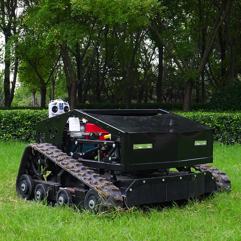 Customized Hot Top Small Crawler Remote Control Mower Farm Grass Blade Automatic Lawn Mower Robot Simple Commercial Lawn Mowing