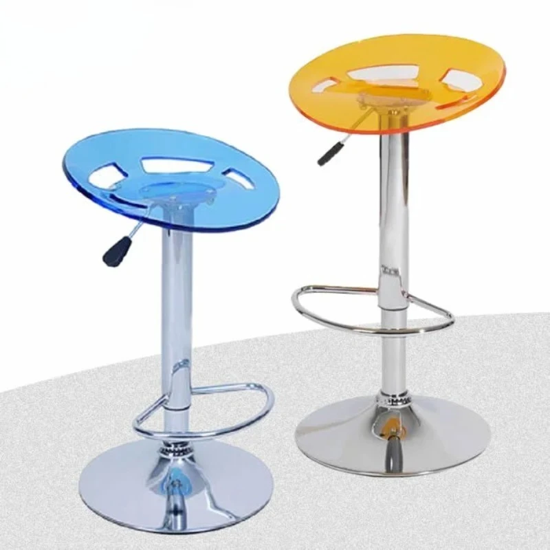 ‌Fashion Acrylic Bar Stools with Hydraulic Lift, Adjustable Counter Chairs for Cashier & Phone Station, Cafe Stools Home/Bar
