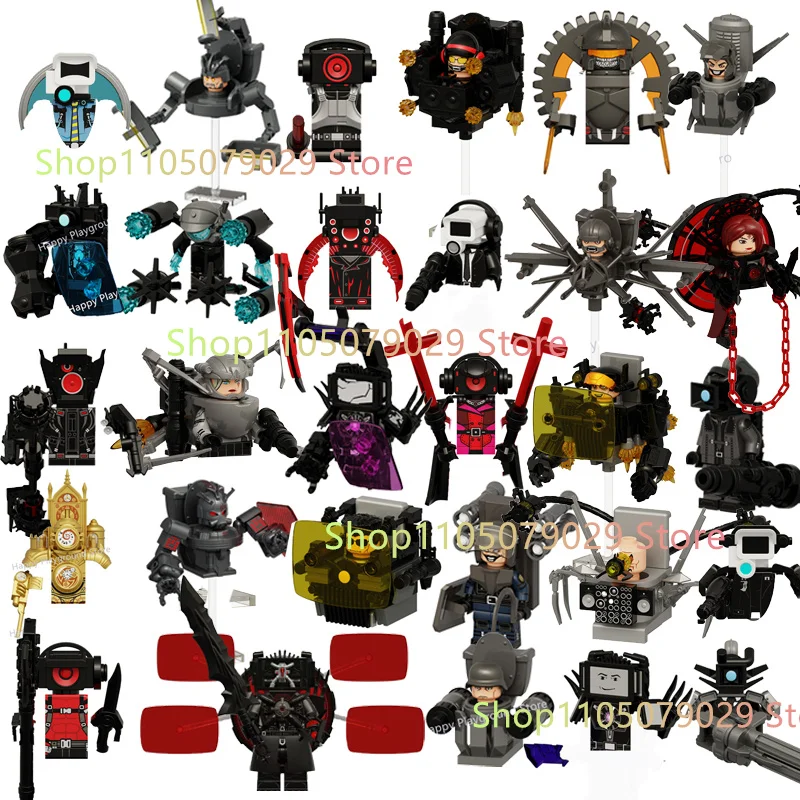 

KDL Skibidi Toilet Man Figures Anime Block Toys TvMan Titan Cameraman Speakerman Bricks Model Toy For Kid Birthday Gifts