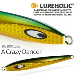 Lureholic A Crazy Dancer 80g 100g 120g Saltwater Sea Fishing Bait BF Metal Jig  falling and flickering Belt Fish