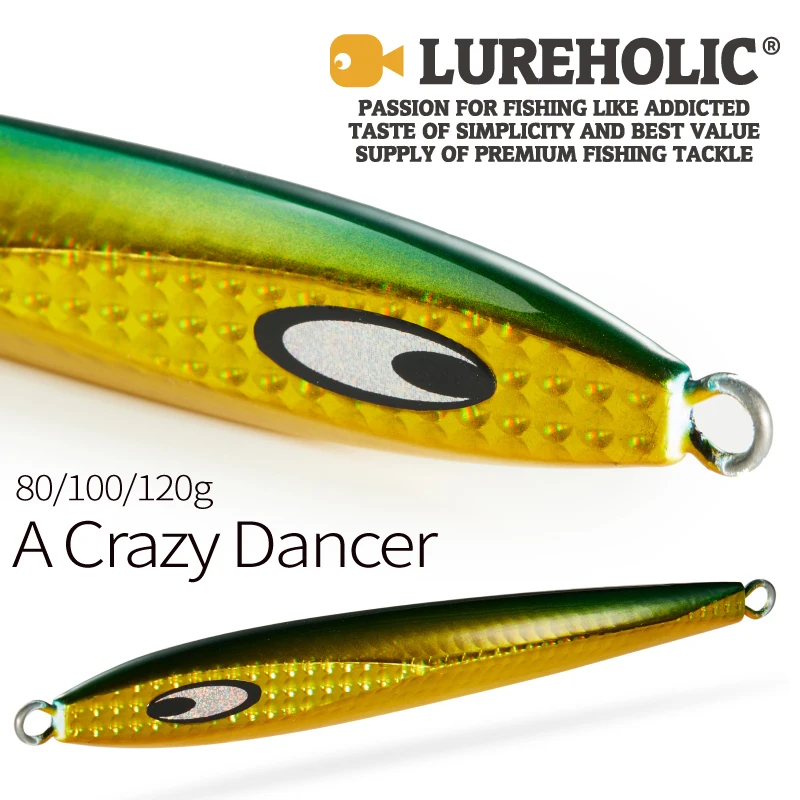 Lureholic A Crazy Dancer 80g 100g 120g Saltwater Sea Fishing Bait BF Metal Jig  falling and flickering Belt Fish