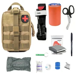 Outdoor survival kit, multi-functional camping mountaineering emergency kit, includes all first aid accessories