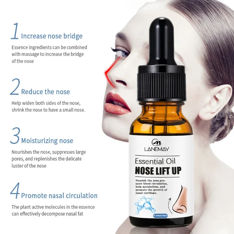 10ml Nose Lift Up Essential Oil Heighten Rhinoplasty Oil Nose Up Heighten Rhinoplasty Pure Natural Care Thin Smaller Nose