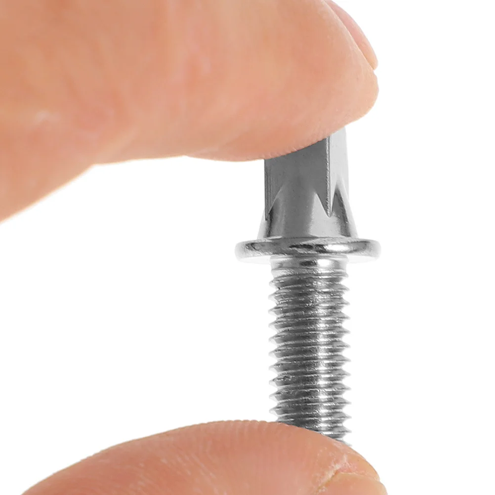 10 Pcs Drum Screw Fittings Replacement Screws Metal Tight Accessory Kit Accessories Silver Plated Iron