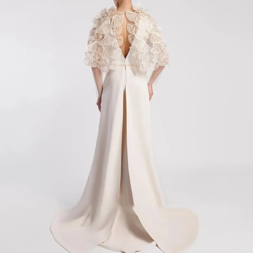 Luxury V-Neck Appliquins Half Sleeve Mermaid Formal Evening Dresses Birthday Party Prom Gowns Customized image 2