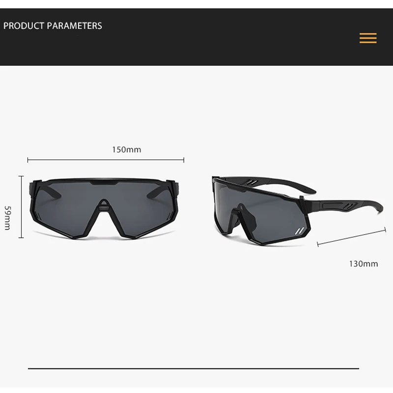 نظارات شمسية لركوب الدراجات في الهواء الطلق، نظارات شمسية عصرية مقاومة للرياح، عدسات ميركوري، نظارات شمسية رياضية 98511 #6