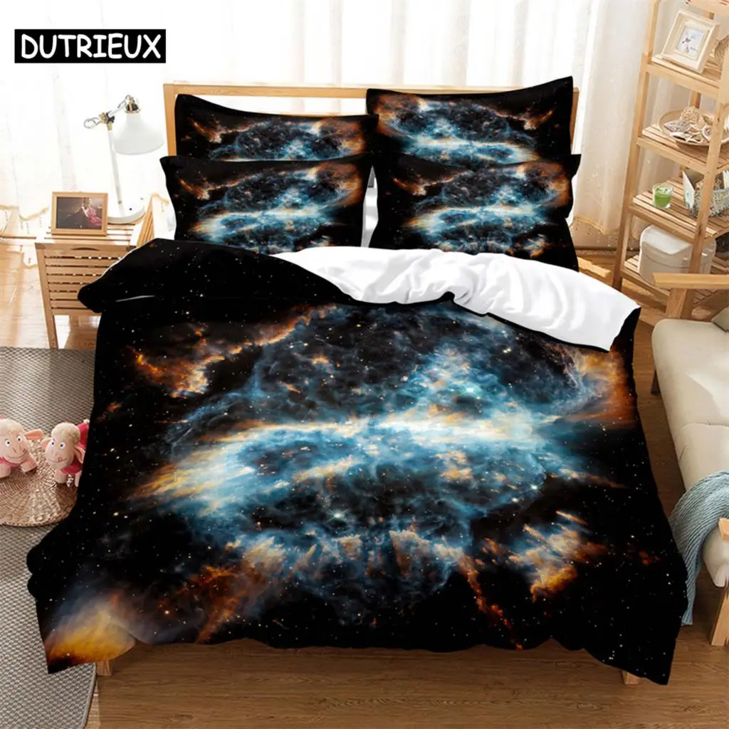 

Starry sky 3D Digital Bedding Sets Home Bedclothes Super King Cover Pillowcase Comforter Textiles Bedding Set bed cover set