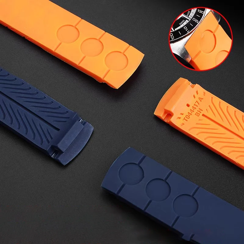 男性用アークインターフェースシリコン時計バンド,t044リズム,ラバーストラップ,1853シリーズt044417a t04430a,20mm