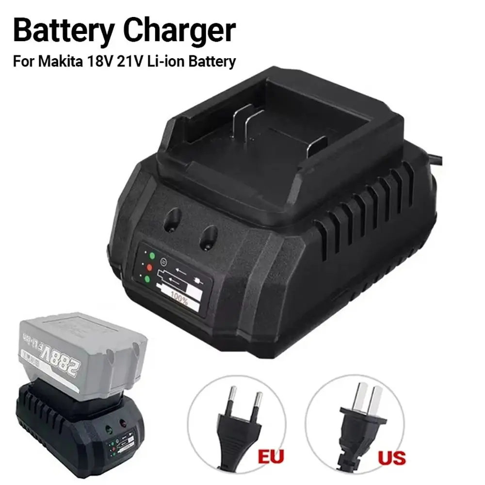 1Pcs Portable Battery Charger Power Tool 18V 21V Li-ion Charging Adapter Replacement Parts US/EU plug