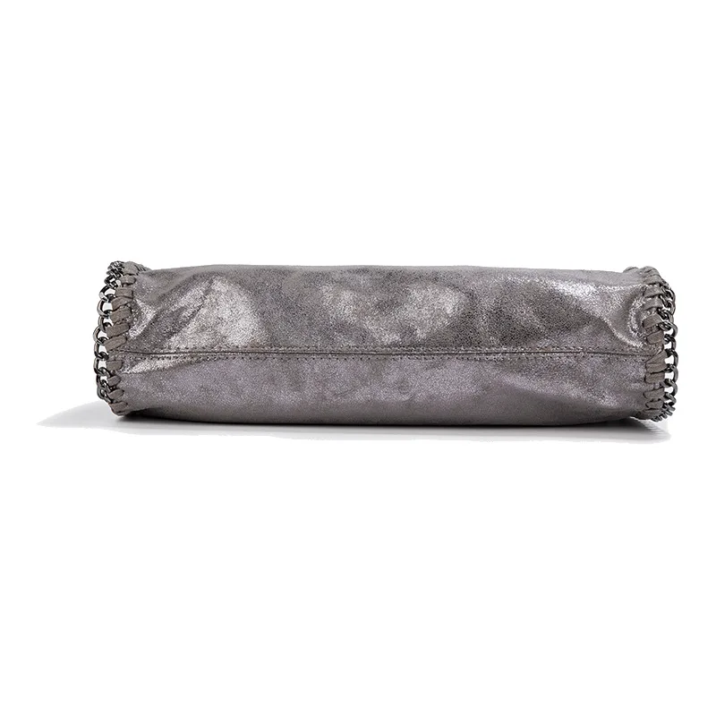 Mode frauen Kette Schulter Tasche Vintage Große Kapazität Umhängetasche Weibliche Faltbare Einfarbig Handtaschen Einkaufstaschen – Detail 13