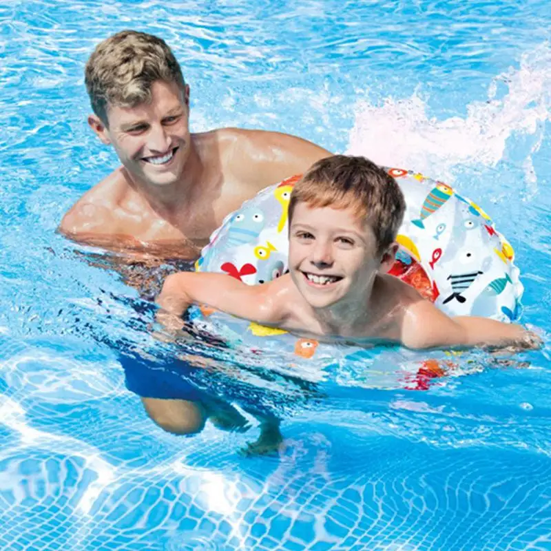 Swimming Pool Ring Circle Cartoon Inflatable Kids Lifebuoys Beach Floating Holder Mini Floaties Swim Laps Toys Accessories For