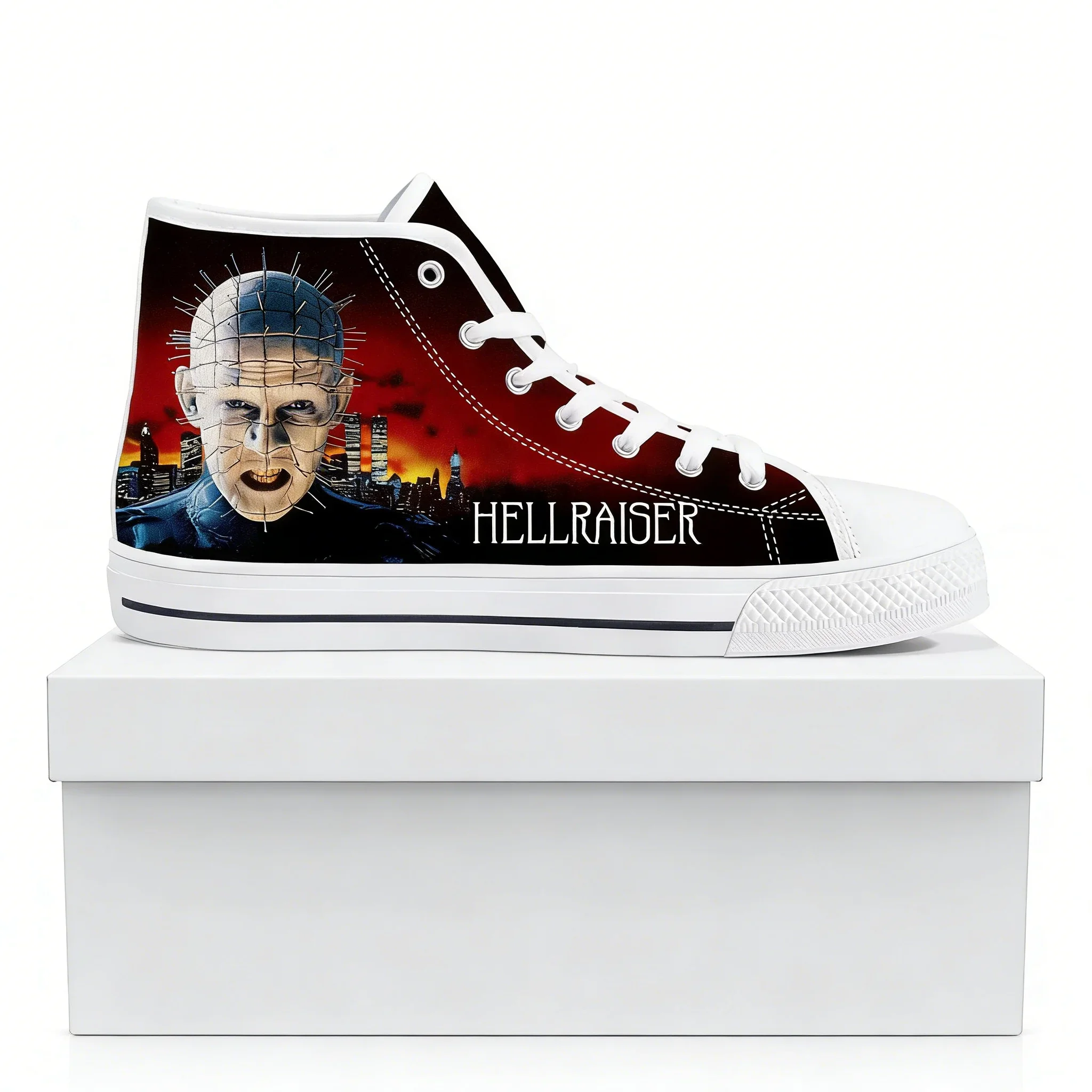 

Кроссовки Hellraiser Horror Fantasy Movie High Top в стиле ретро для мужчин, женщин и подростков, легкие кеды из канваса, обувь на заказ