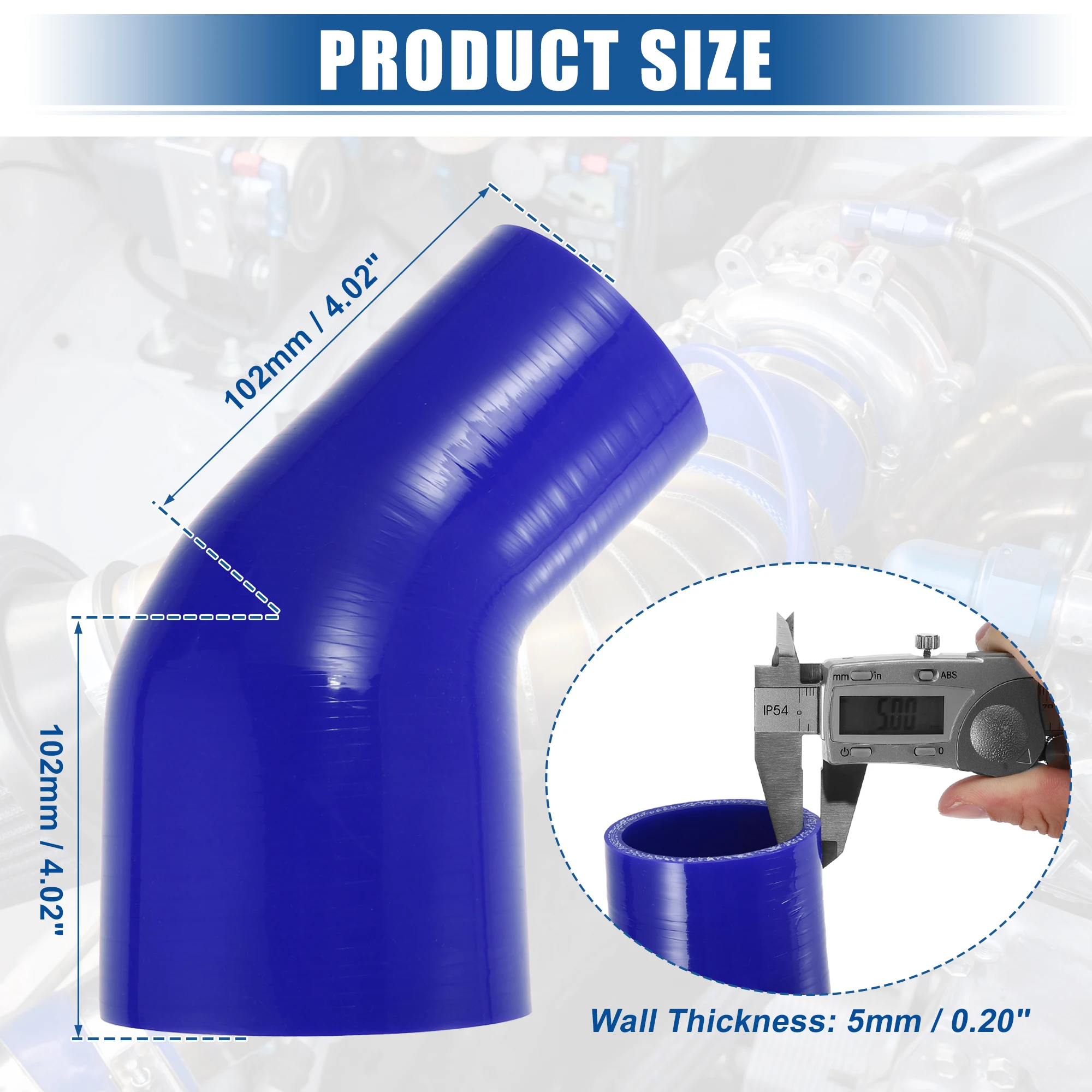 45 Degree Elbow 64mm to 89mm 2.5'' to 3.5'' Slcone Coupler Turbo Hose 45 Degree Elbow 64mm to 89mm 2.5'' to 3.5'' Slcone Coupler Turbo Hose