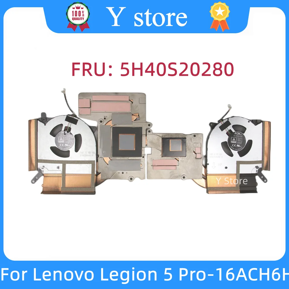 

Y Store New Original For Lenovo Legion 5 Pro-16ACH6H R9000P 16inch CPU GPU Cooling Fan With Heatsink 5H40S20280 2021 100% Test