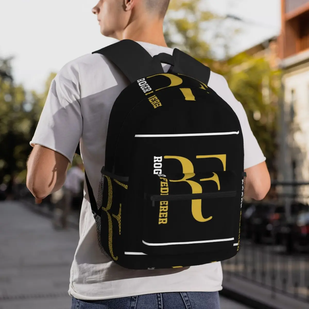 Roger Federer Backpack Daypack Large Capacity Kids BookBag School Bag Shoulder Bags for Men Women