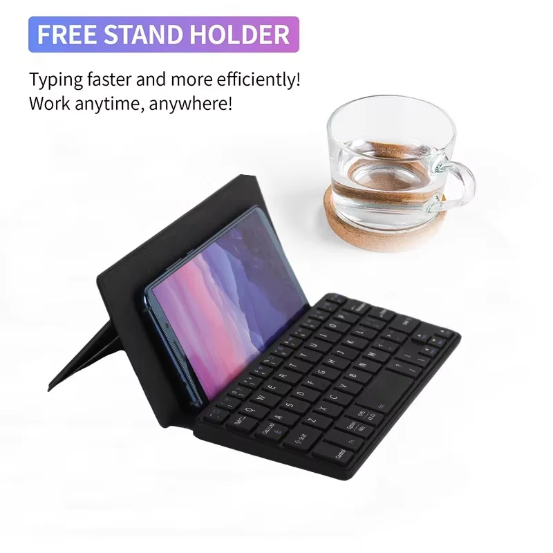 Mini Foldable Bluetooth Keyboard Portable Wireless Keyboard Ultra-Slim Travel Folding Keyboard for iPhone iPad Mac Android