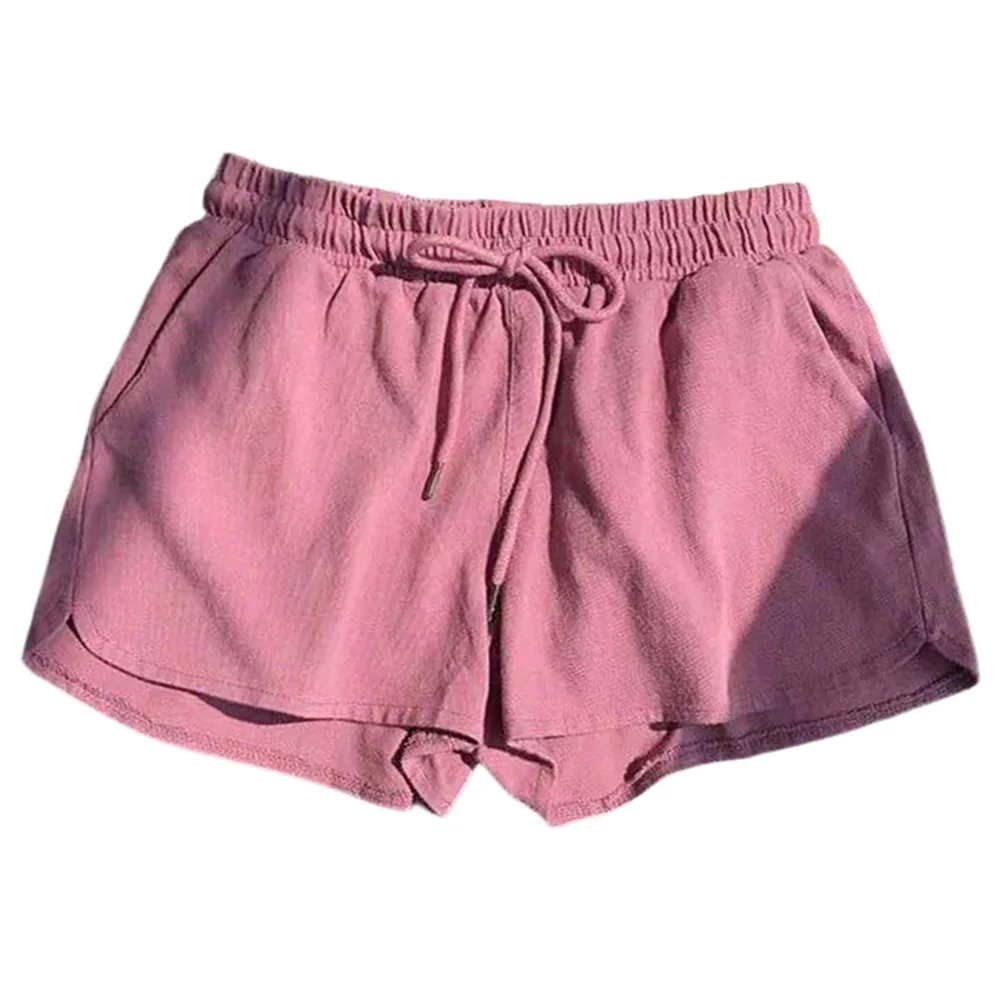 Womens High Waisted Elastic Sports Shorts Casual Wide Leg Pants Home Sleepwear Casual Wide Leg Shorts Women's Sports