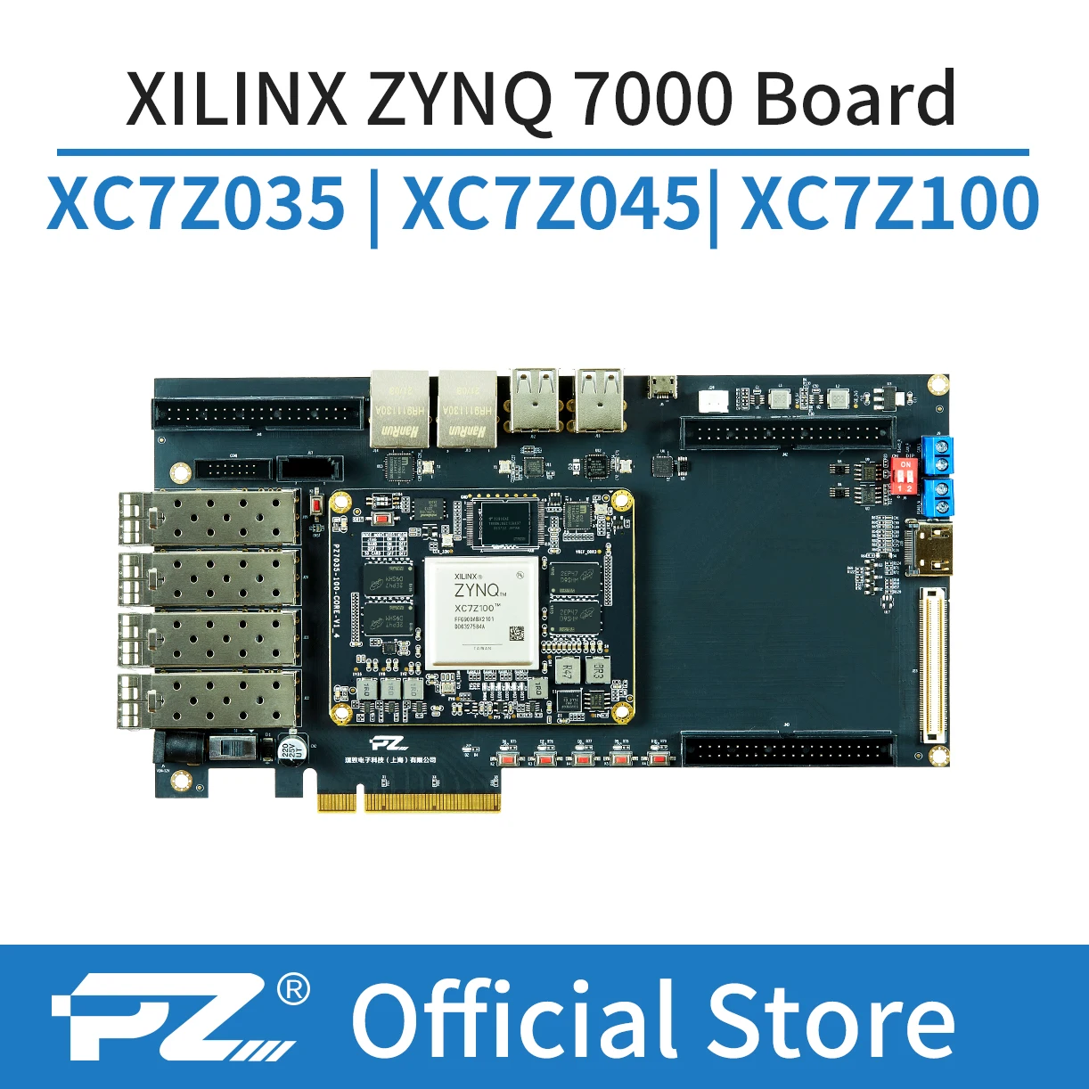 

Карта PUZHI 7035 7045 7100: Xilinx SoC ZYNQ 7000 7035 7045 7100 Плата разработки FPGA PCIe SFP USB ZC706