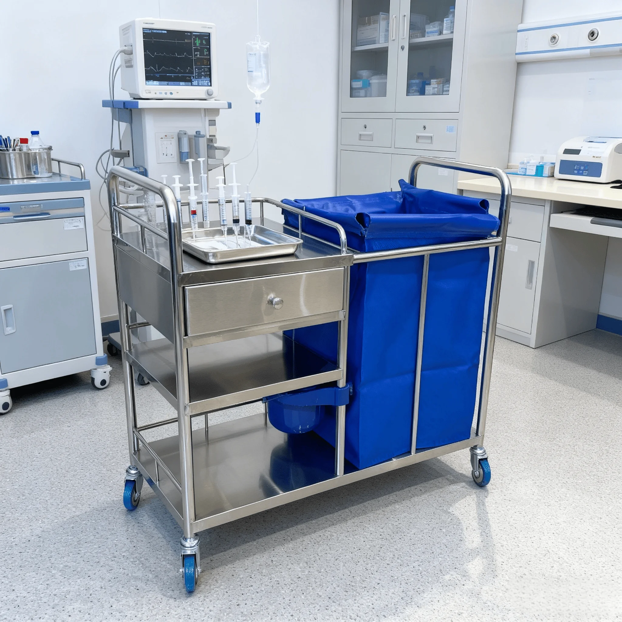 .: Stainless Steel Trolley For Delivering Medicine To Hospitals, Doctors, Nurses, Patients, . Carts