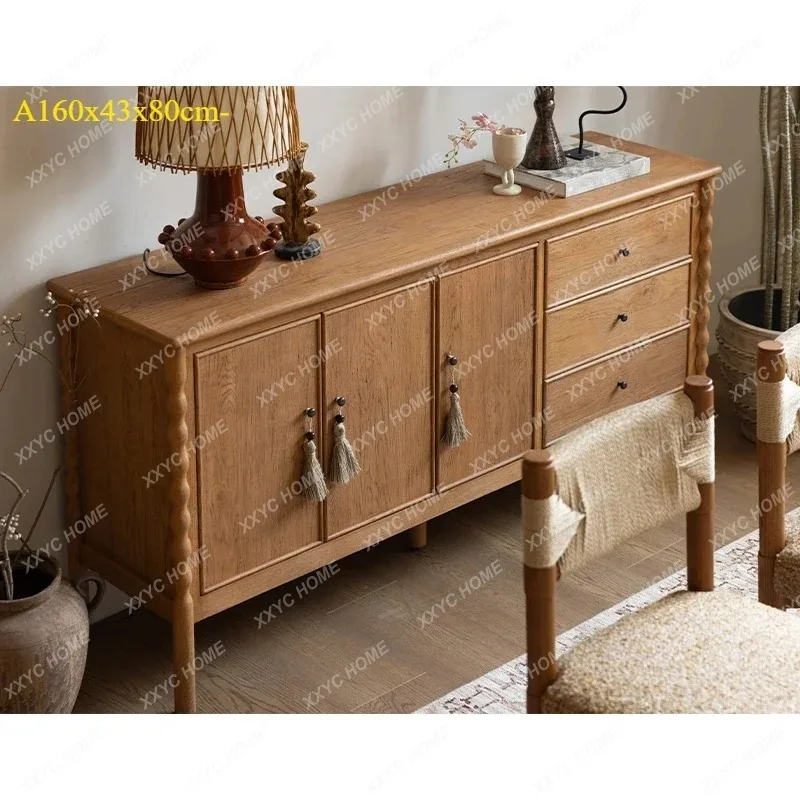 XXPersimmon Life Vivian Sideboard Cabinet Solid Wood Vintage Retro High-end Storage Cabinet