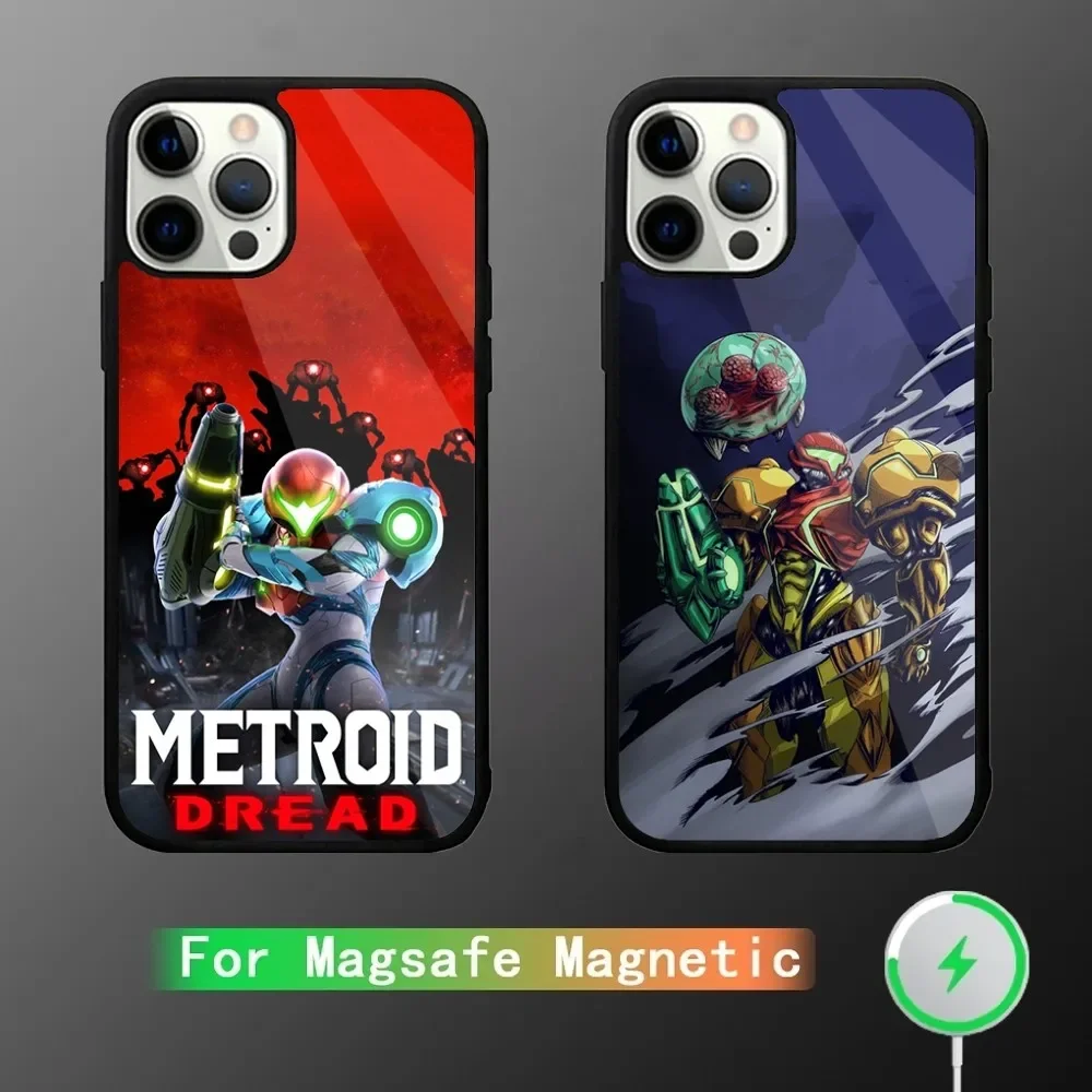 Custodia per telefono Game Metroid Drake per iPhone 15,14,13,12,11,Plus,Pro,Max Mini Magsafe ricarica Wireless magnetica