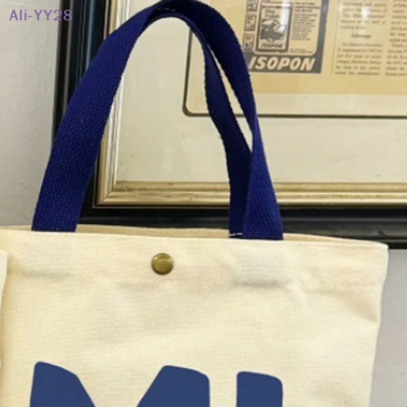 

{YY28} Fashion Canvas Women's Small Cloth Bag Korean Version Tote Bag Work Commuting Pouch Portable Lunch Bento Organizer