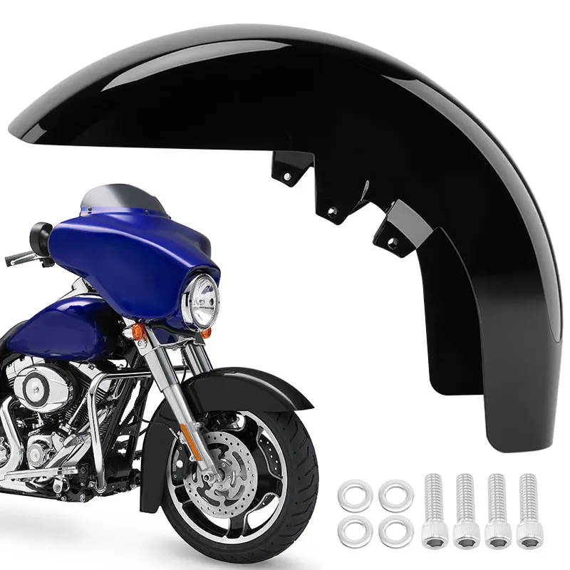 

Мотоциклетный АБС-пластик, яркий черный чехол на переднее крыло, подходит для Harley Touring Road Electra Street Glide 1989-2013