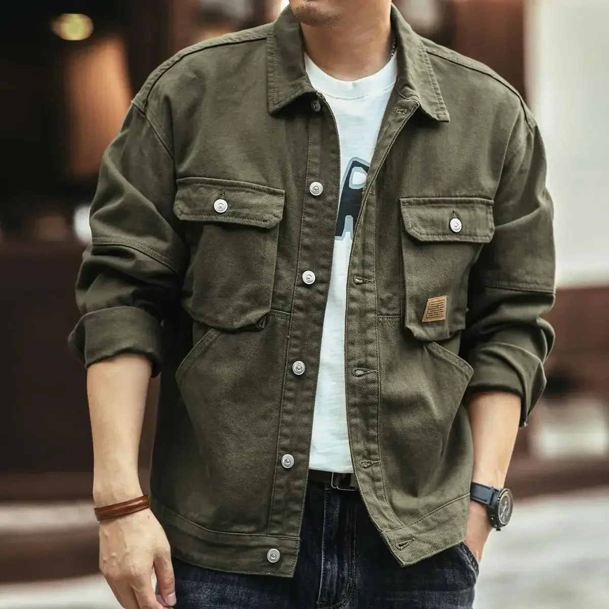 Korean Popular Clothes Denim Jackets Man Cargo Vintage Outwear Cheap Price Stylish Lxury Fashion Designer Cowboy Coat for Men