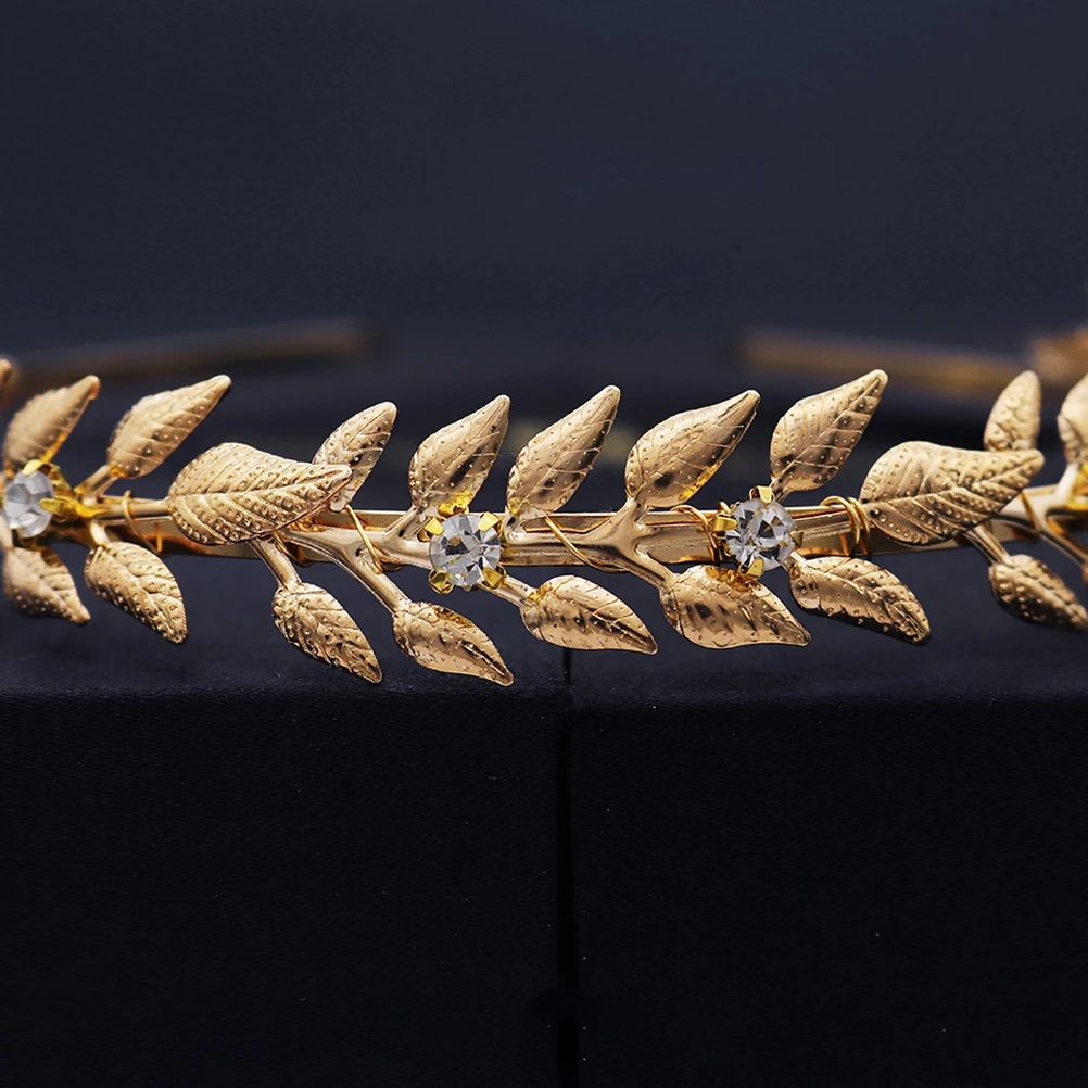 

Retro Headband Headdress Women Alloy Hair Hoop Wedding Bride Leaf Design Lightweight Non Fading Jewelry Engagement Parties Hair