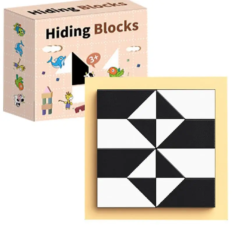 

Black And White Montessori Puzzle Games Cubes Changing Building Blocks Board Game Jigsaw Puzzle For Children Kids Toys Gifts