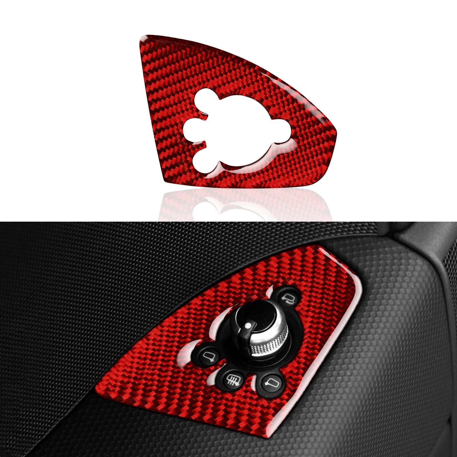 

For Audi TT 2008-2014 8n 8J MK123 Accessories Car Door Button Switch Sticker Real Carbon Fiber Interior Decals