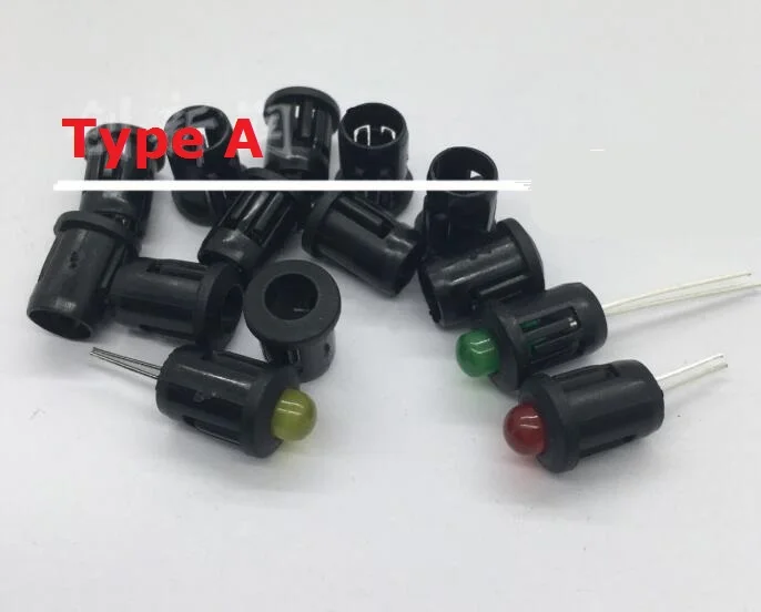 50PCS 10MM/8MM/5MM/3MM LED Diode Holder F10/F8/F5/F3 Seat Clip Blace Plastic Bezel Panel Display Interval Block PC Metal Chrome