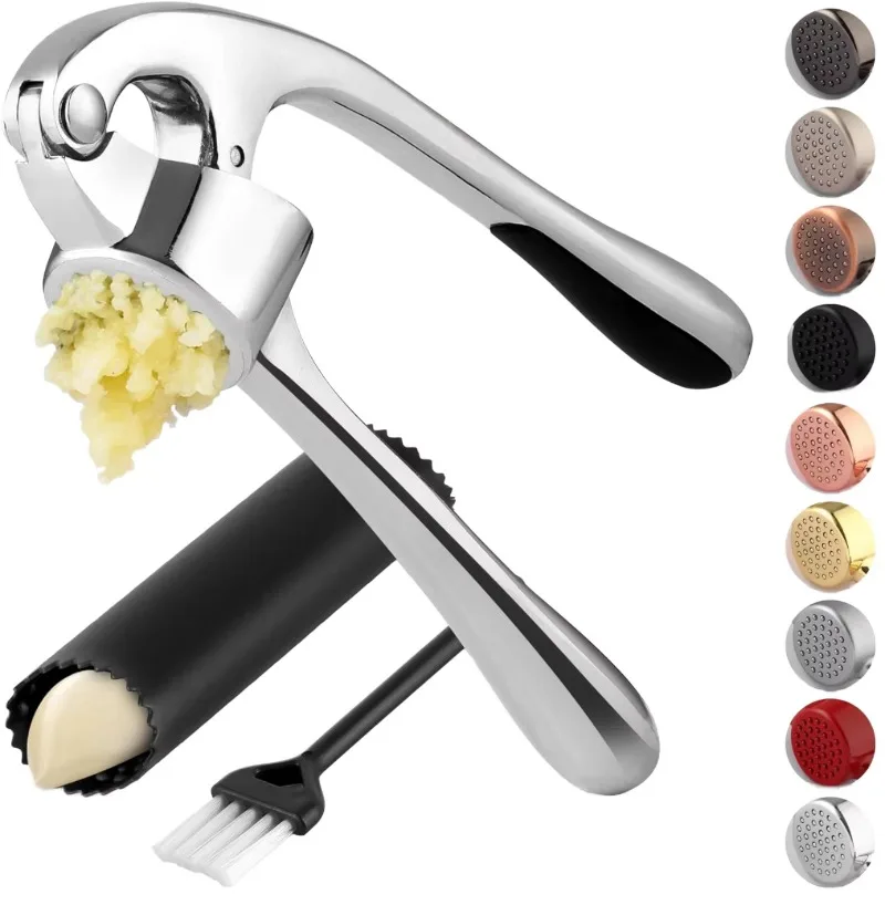 Kitchen Accessories Manual Garlic Press Zinc Alloy Garlic Crusher Handheld Press